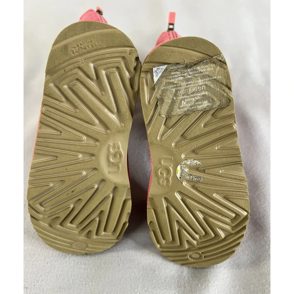 UGG Lil Sunshine II Back Zipper Suede Kids Boots Pink ‎ Size 1